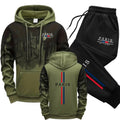 Paris Fashion Tracksuit Hooded Sweatshirt Sweatpants City Vibe Hoodies 2 Piece Set Autumn Winter Men's Daily Casual Sport Outfit