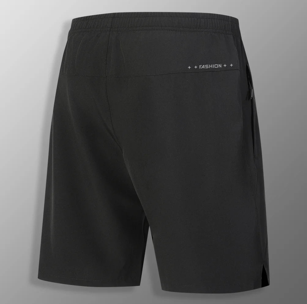 Summer Men's Shorts Cool Sportswear Running Sport Shorts Casual Bottoms Gym Fitness Training Jogging Short Pants Men Black Gray