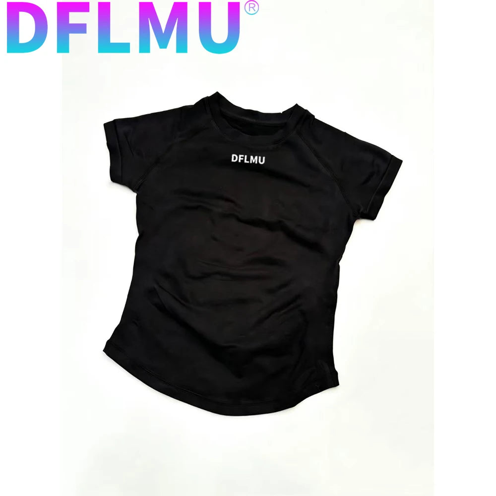 Women's Yoga clothing running Square Neck fitness T shirt DFLMU shirts Tank Top Bra beautiful back sports Workout