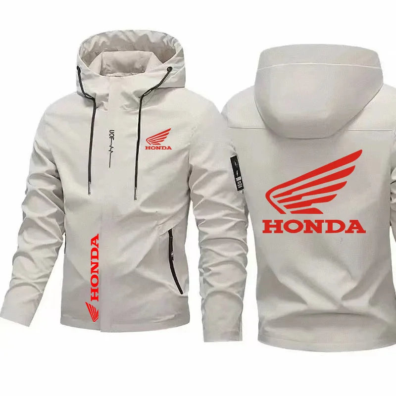 Men's casual sports hooded jacket, wind resistant, Honda 2026 theme, spring and autumn hooded jacket, windproof for outdoor acti