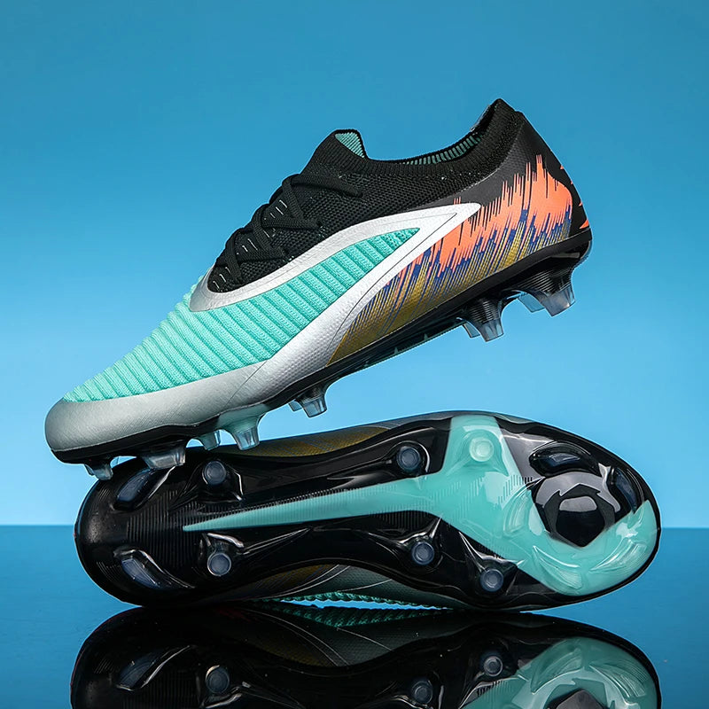 New Men Soccer Shoes Non-Slip Cleats Football Boots Shoes FG Ultralight Soccer Match Long Spikes Outdoor Training Drop Shipping