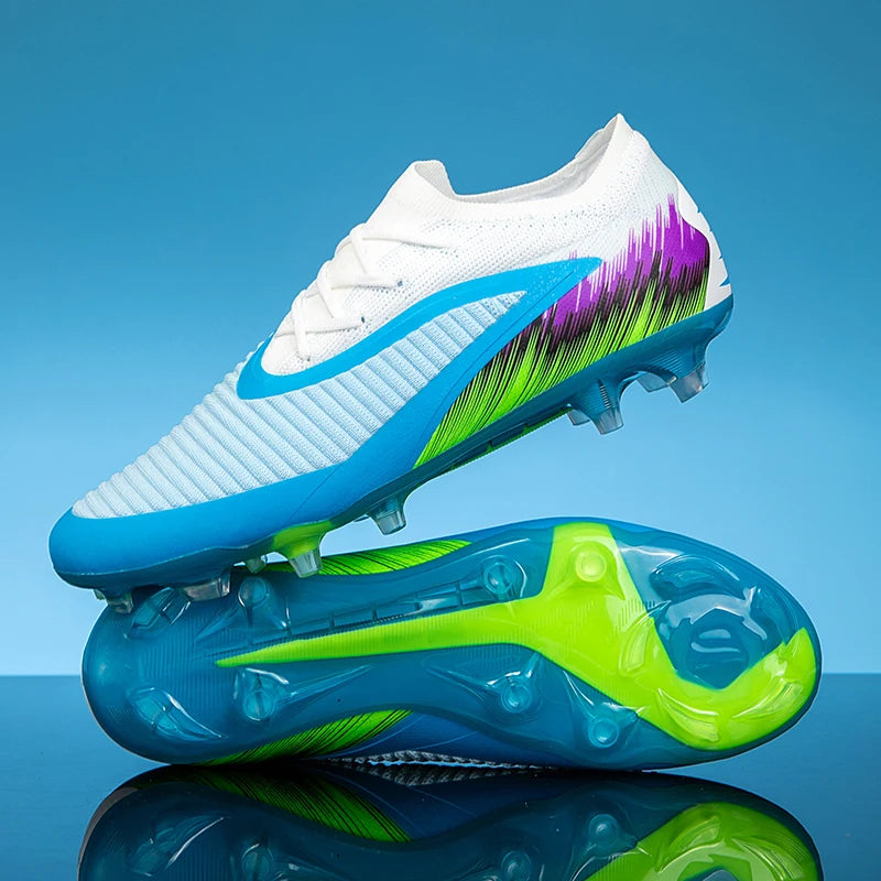 New Men Soccer Shoes Non-Slip Cleats Football Boots Shoes FG Ultralight Soccer Match Long Spikes Outdoor Training Drop Shipping