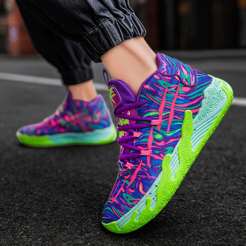 2026 Basketball Shoes for Men Cushioning Basketball Sneaker Women Kids High-top Outdoor Sport Sneakers Breathable Athletic Shoes