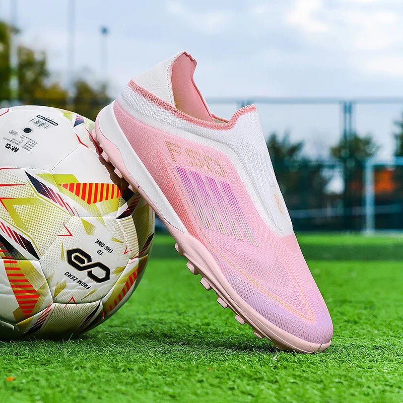 New Men Soccer Shoes Match Training Boys Breathable Adult Cleats Outdoor Sport Football Boots Non Slip Long Spikes Comfortable