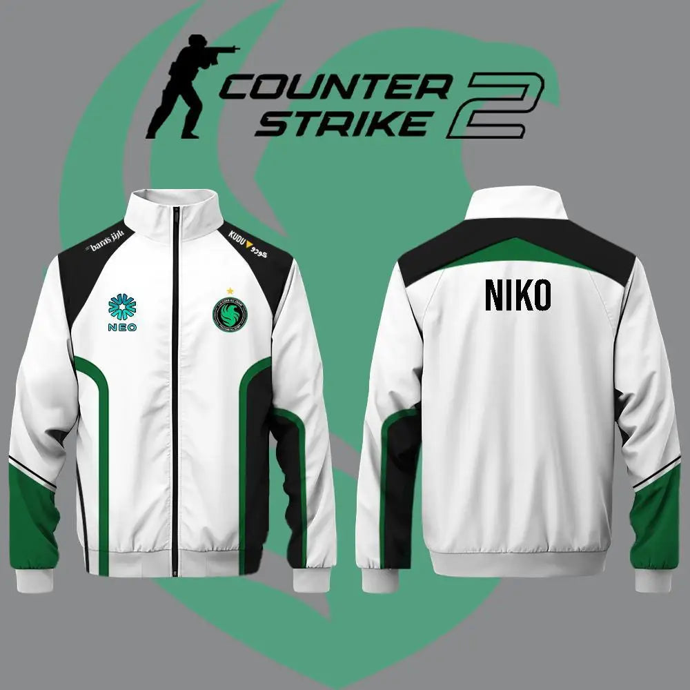 CS2 Falcon Team E-sports Club Uniforms Spring And Autumn Daily Casual Jackets Fans Can Customize Gifts Stand Collar Tops