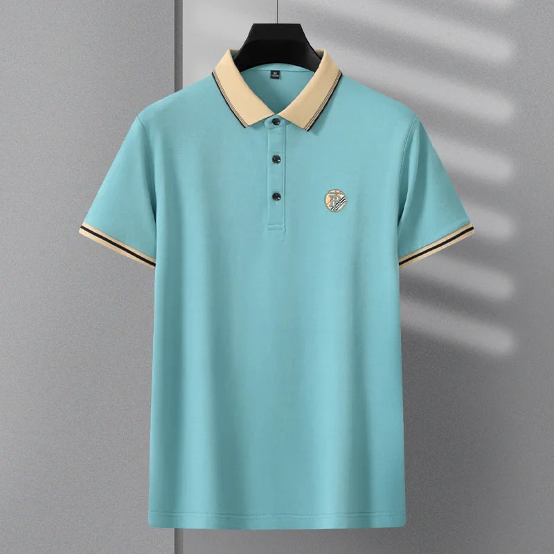 Summer Men's Polos Short Sleeve Polo Shirt Solid Golf Wear Business Casual Tees Men Clothing Camiseta Hombre Manga Corta
