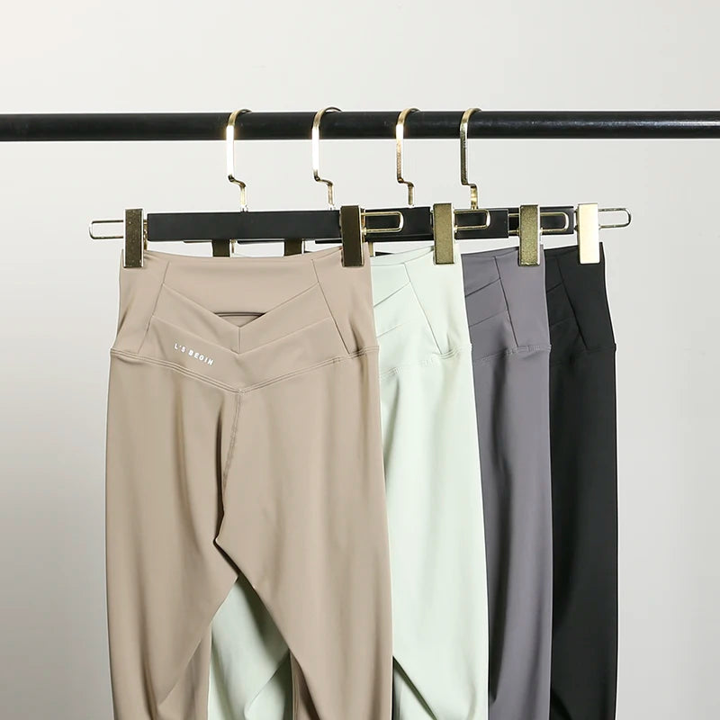 Yoga pants for women with high waist lifting hips quickly dry spring and summer elastic belly-closing back hollow tight jogging