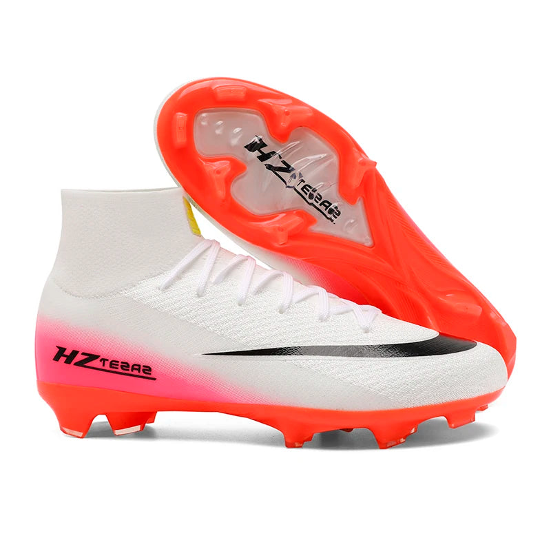 New Men Soccer Shoes Breathable Cleats Adult Outdoor Sport Football Boots Training Boys Long Spikes Non Slip Match Comfortable