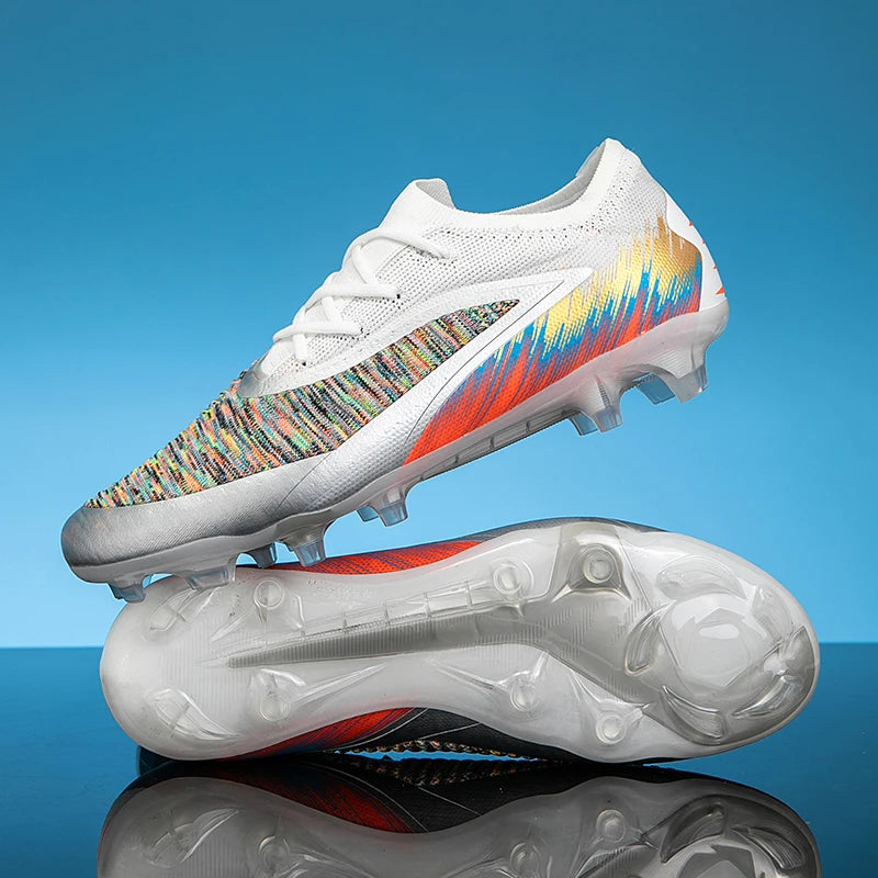 New Men Soccer Shoes Non-Slip Cleats Football Boots Shoes FG Ultralight Soccer Match Long Spikes Outdoor Training Drop Shipping