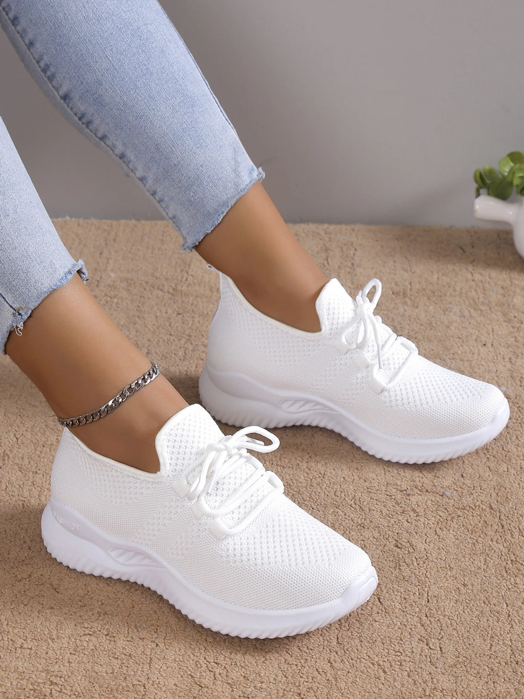 Women Running Shoes Breathable Casual Sneakers Lightweight Gym Outdoor Sport Comfortable