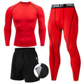 Men's 2/3pcs sets Boxing suit rashguard male kit MMA compression clothing men long-sleeved t-shirt+leggings tracksuit Sport Suit