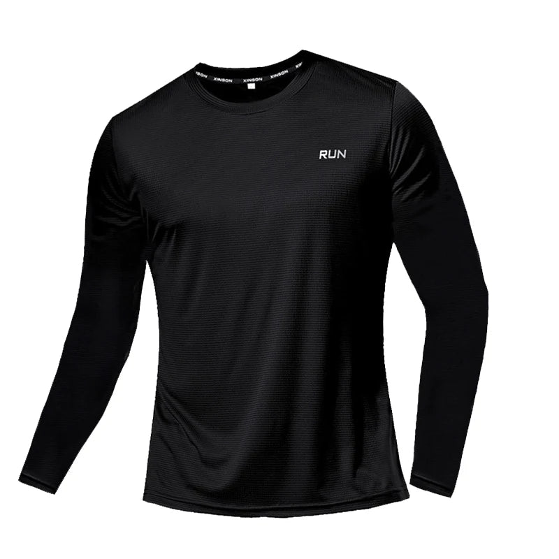 Quick Dry Clothes Men's Long Sleeve T-Shirt Breathable Sweat Absorption Fast Dry T Running Sports Top Outdoor Climbing Clothing