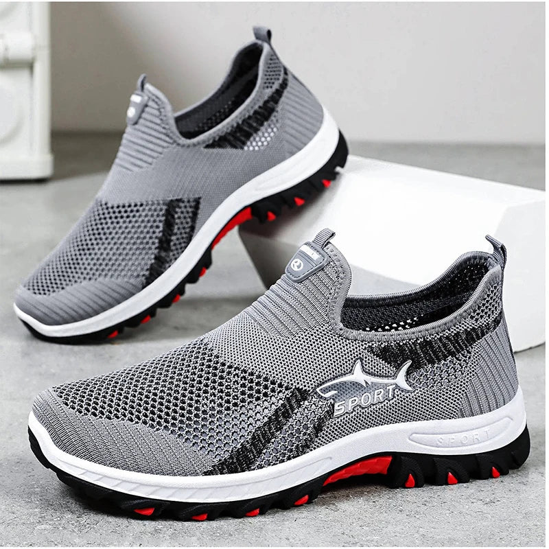 Men's Trendy New Comfortable Mesh Breathable Casual Sports Shoes Soft Soled Running Men's Vulcanized Shoes Zapatos De Hombre