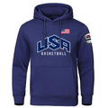 U S A Basketball Sports Clothing Men Loose Oversize Hoodie Casual Fashion Hoody Fleece Breathable Long Sleeves Pullover Male