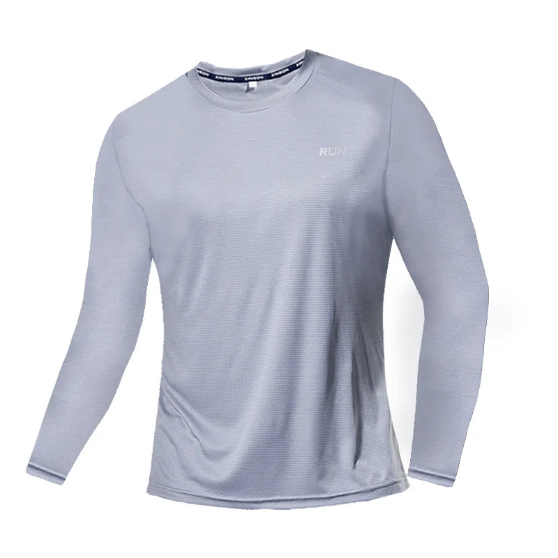 Quick Dry Clothes Men's Long Sleeve T-Shirt Breathable Sweat Absorption Fast Dry T Running Sports Top Outdoor Climbing Clothing